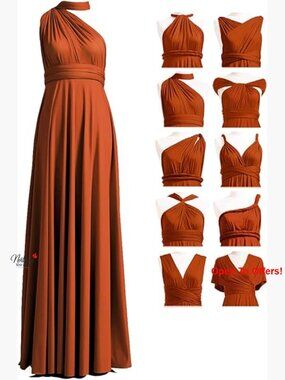 Convertible Infinity Bridesmaid Dress, Polyester Spandex, Multi-Way Formal